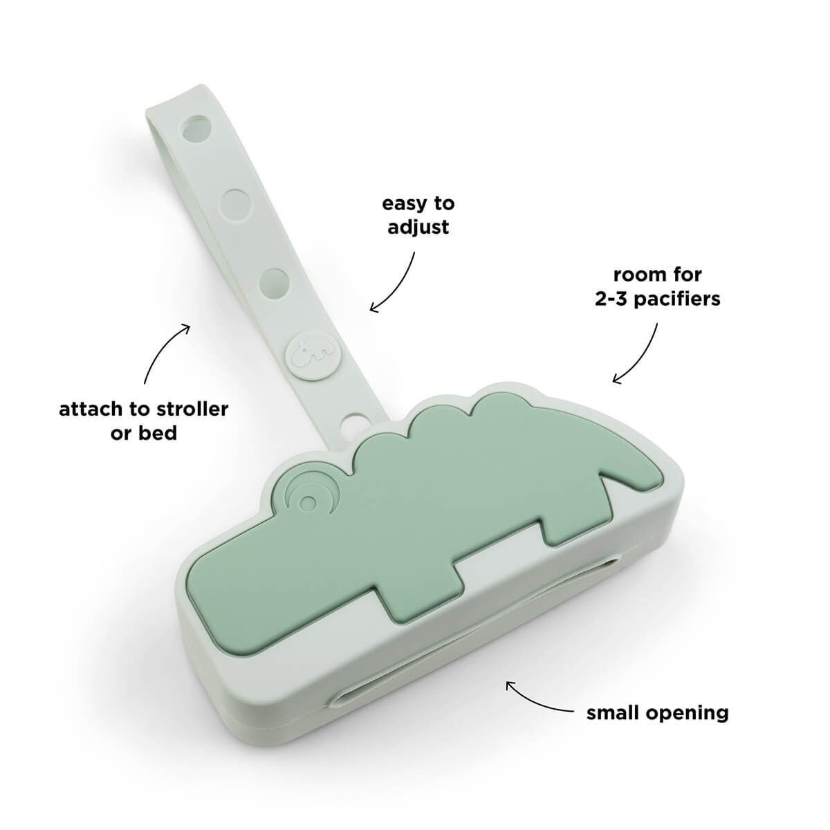 Silikon Schnuller Tasche Croco Grün Done by Deer