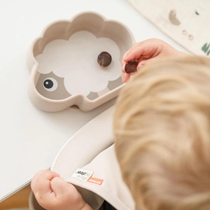 Silikon Stick&Stay Schüssel Sheepy Done von deer Sand