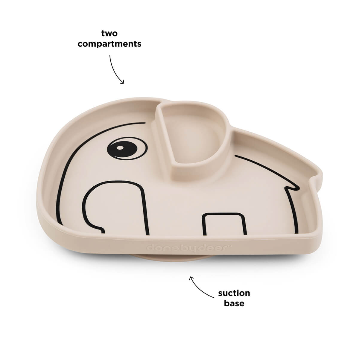 Silikon-Teller Stick & Stay Elphee Done by Deer rosa