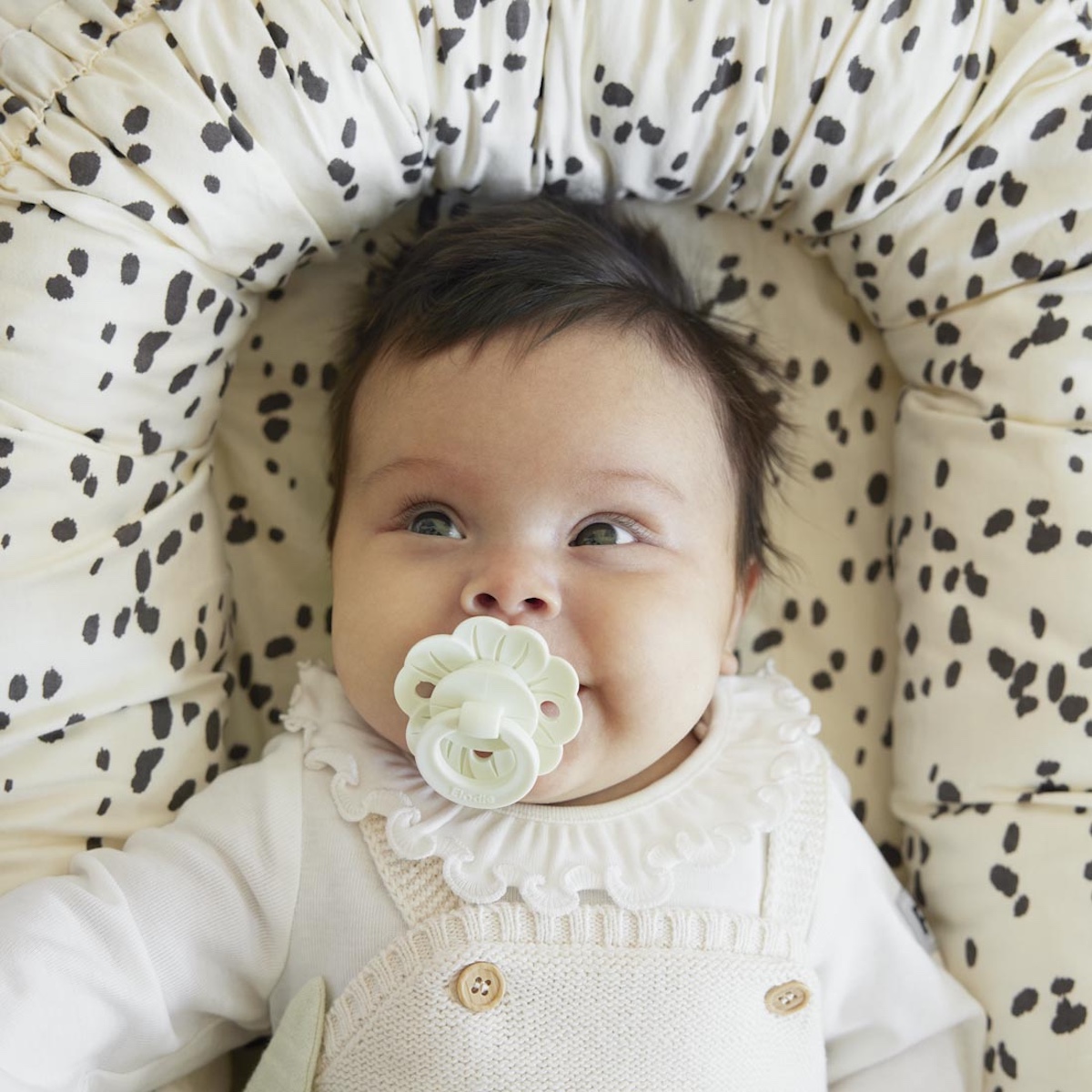Silikonschnuller 3M+ BINKY BLOOM Elodie vanilla white