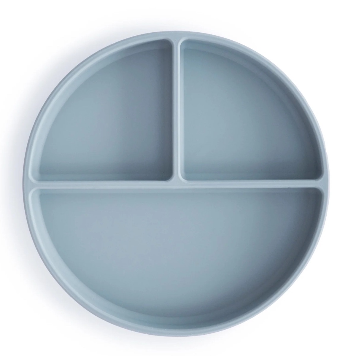 Silikonteller Mushie Puderblau