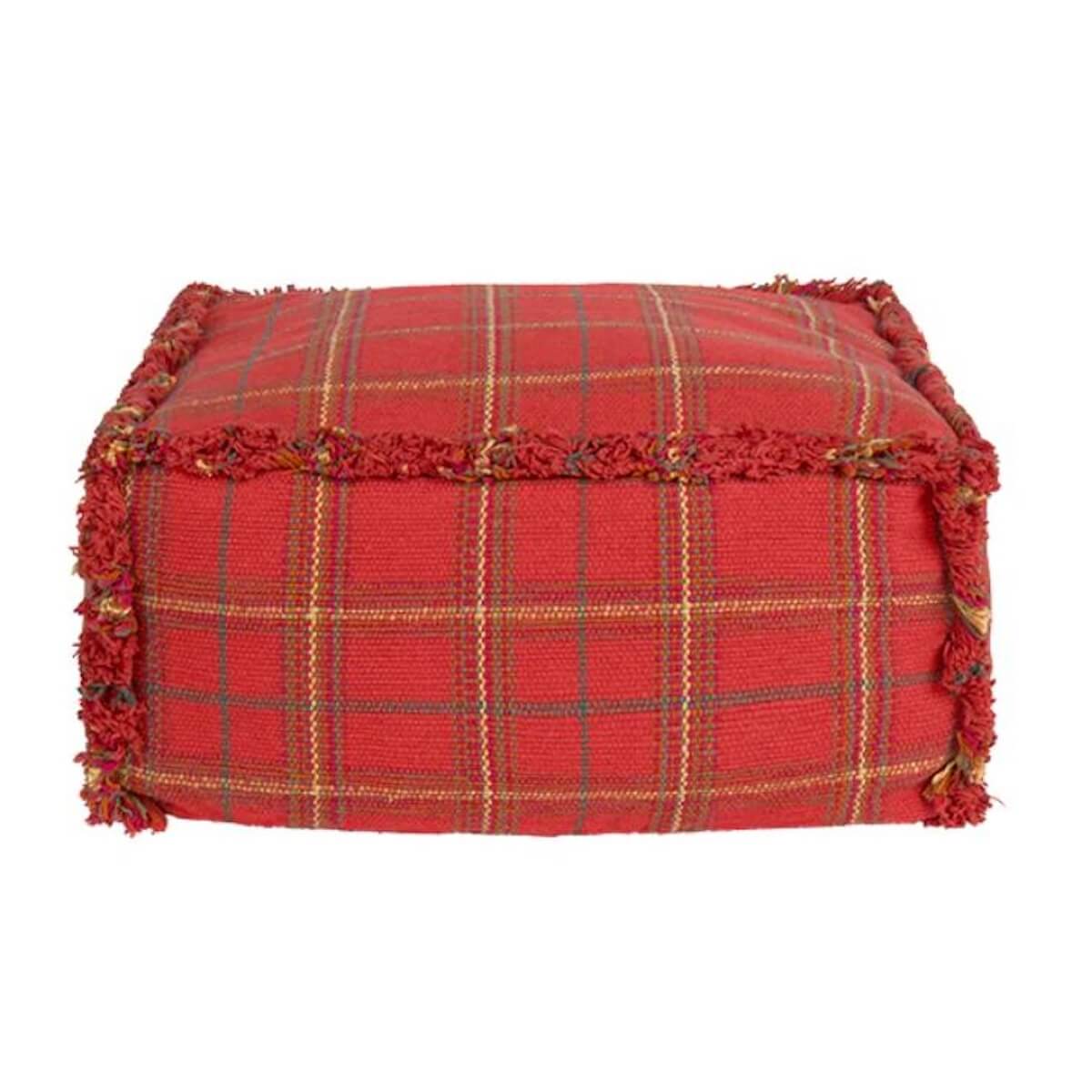 Sitzkissen 40x40x20cm HANDLOOM Wouf wouf Lorena Canals mapple red