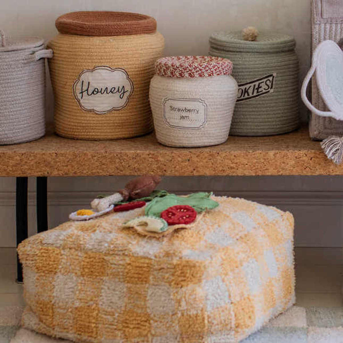 Sitzsack LITTLE CHEF Lorena Canals Vichy-Honey