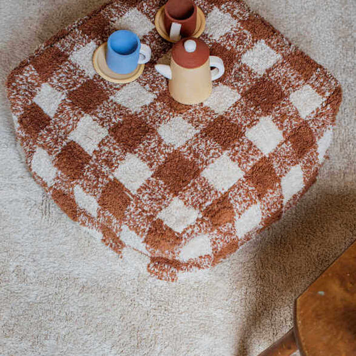 Sitzsack LITTLE CHEF Lorena Canals Vichy-Toffee