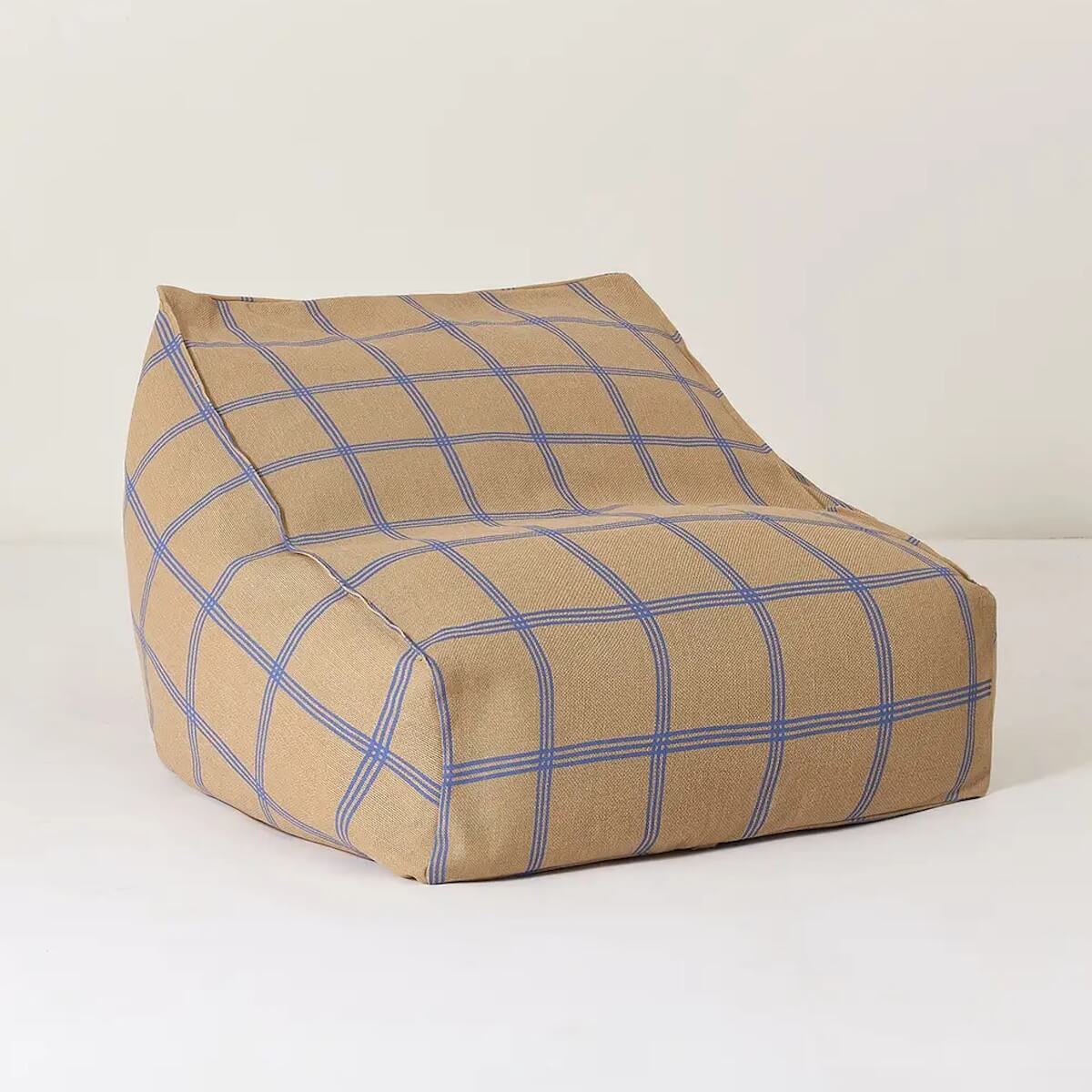 Sitzsack VIBES Nobodinoz Braun Blau Fensterscheiben