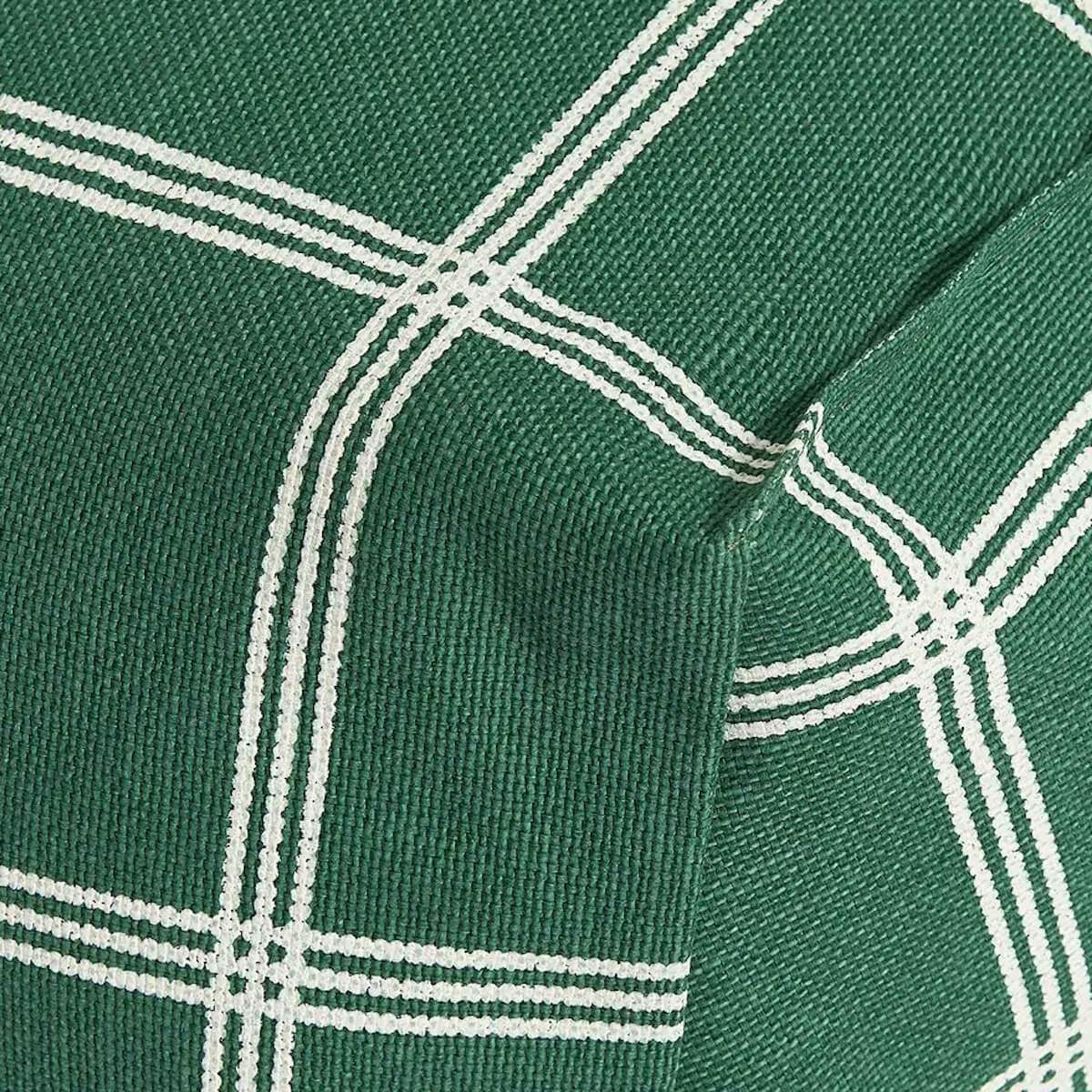 Sitzsack VIBES Nobodinoz Grün Weiß Windowpane