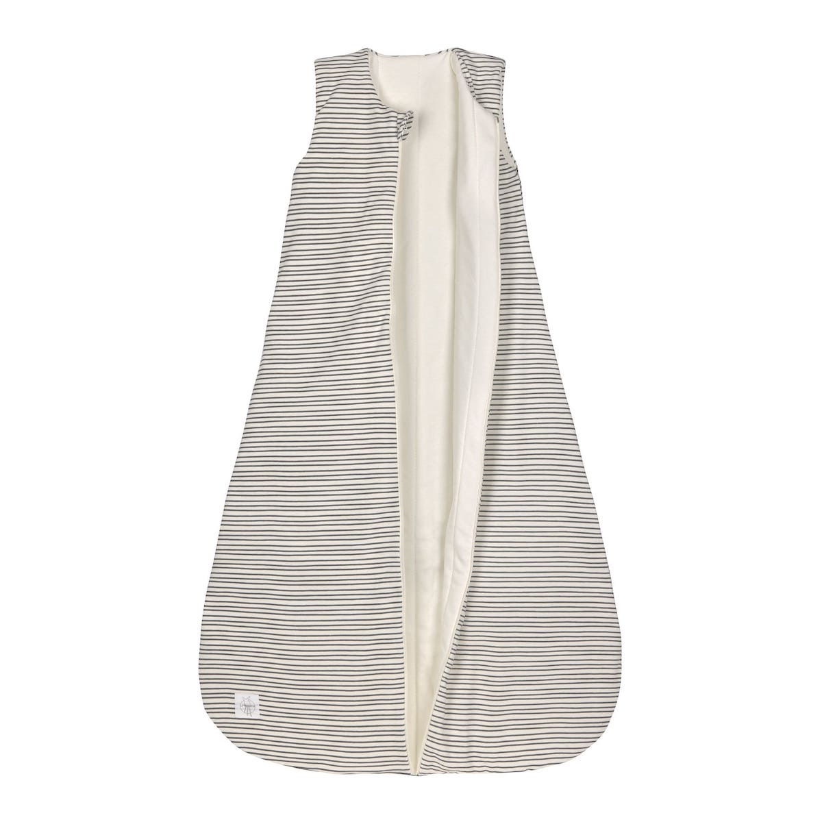 Sleepingbag Interlock Striped Grey - Athracite 25 Tog 100% Organic Cotton Gots 62-68 Laessig