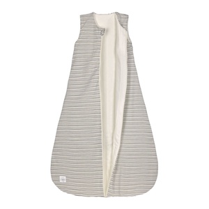 Sleepingbag Interlock Striped Grey - Athracite 25 Tog 100% Organic Cotton Gots 62-68 Laessig