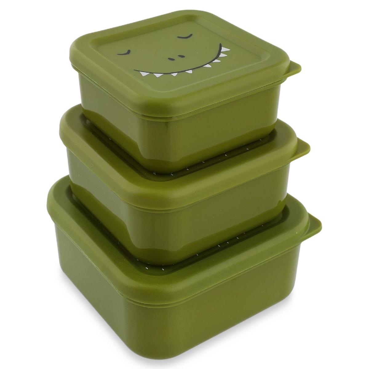 Snackbox 3p MR. DINO Trixie grün