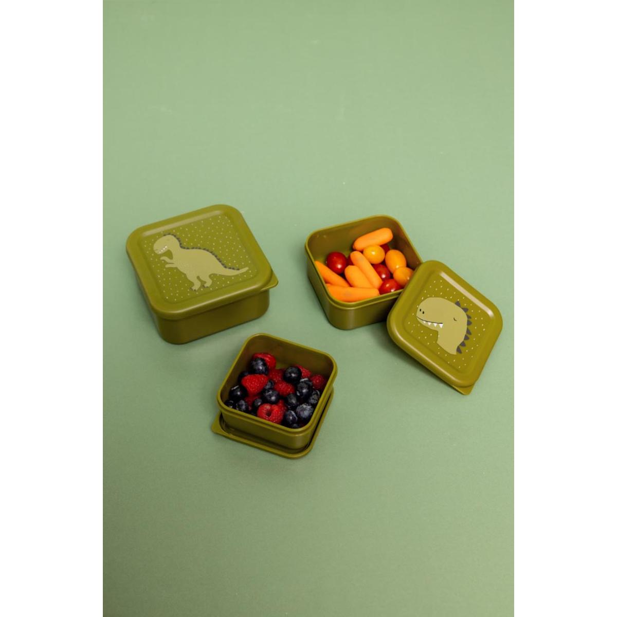 Snackbox 3p MR. DINO Trixie grün