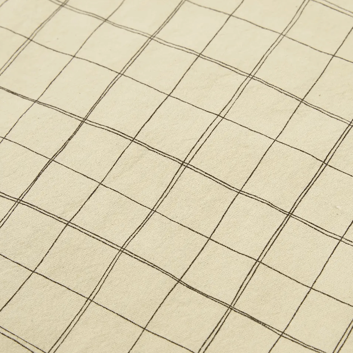 Spannbettlaken 70x140cm aus gewaschener Bio-Baumwolle, Nobodinoz green tea grid