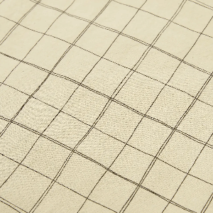 Spannbettlaken 70x140cm aus gewaschener Bio-Baumwolle, Nobodinoz green tea grid