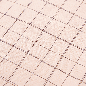 Spannbettlaken 70x140cm aus gewaschener Bio-Baumwolle, Nobodinoz mauve pink grid