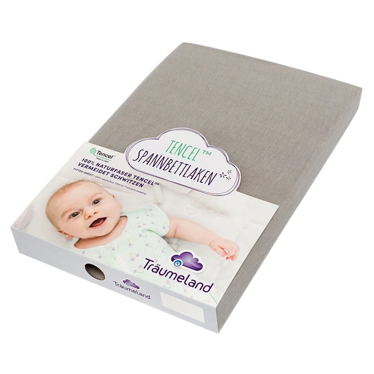 Spannbettlaken Spannbettlaken TENCEL 60x120cm+70x140cm Traumeland anthrazit