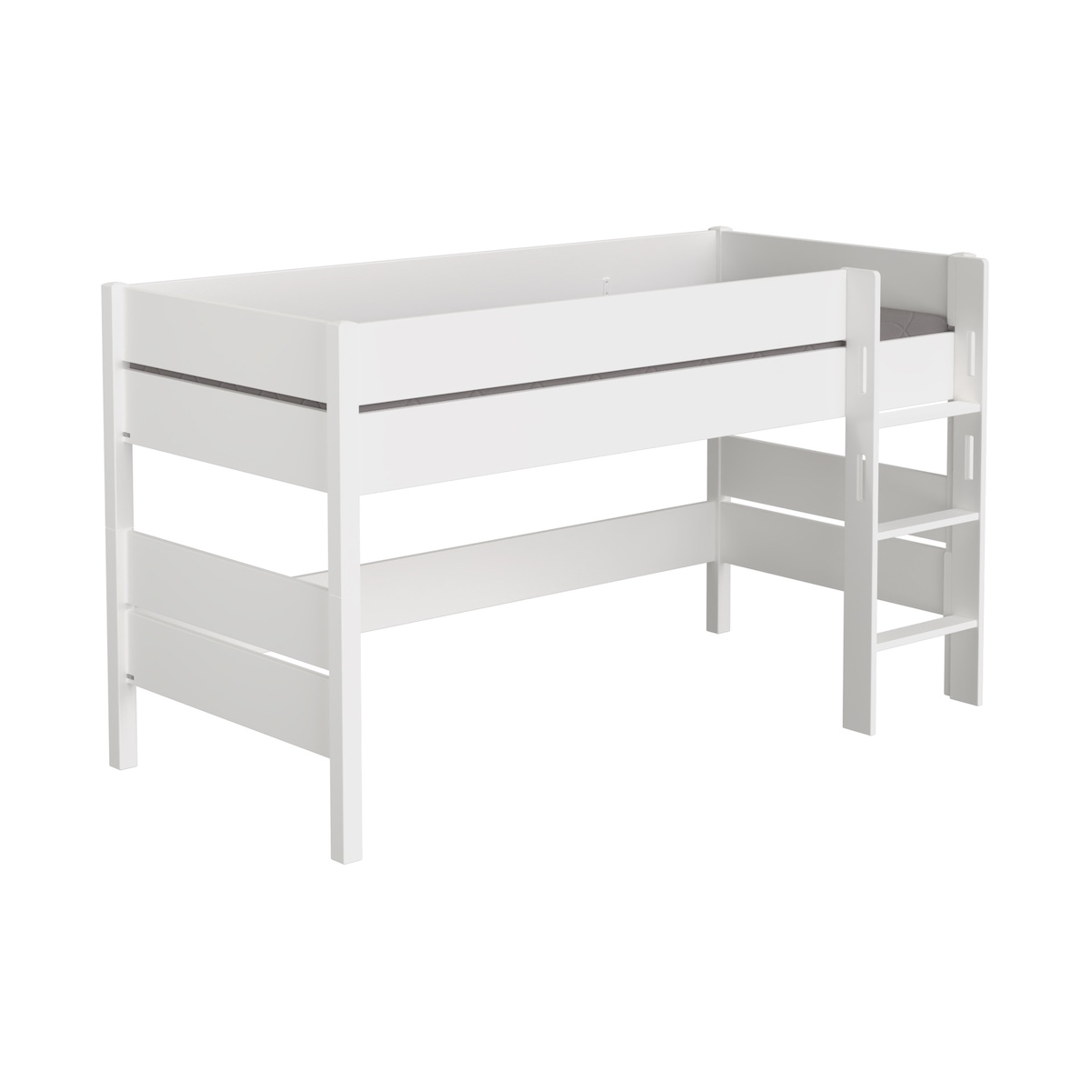Spielbett 120 mit Griff rechts, 90x200 cm, ohne Matratze und ohne Lattenrost, umbaubar TIAGO Paidi Weiß