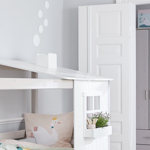 Spielbett Baumhaus 90x200cm PLAY HOUSE CLASSIC Flexa weiß-grau washed