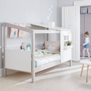 Spielbett Baumhaus 90x200cm PLAY HOUSE CLASSIC Flexa weiß-grau washed