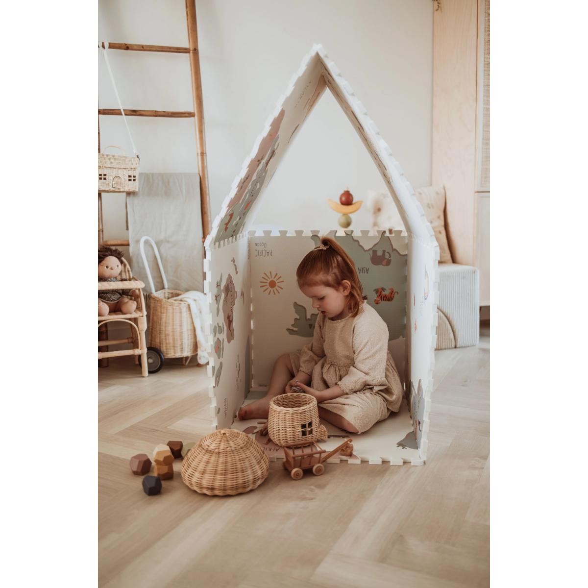 Spielmatte 120x180cm EEVAA WORLDMAP COLOUR Play&go