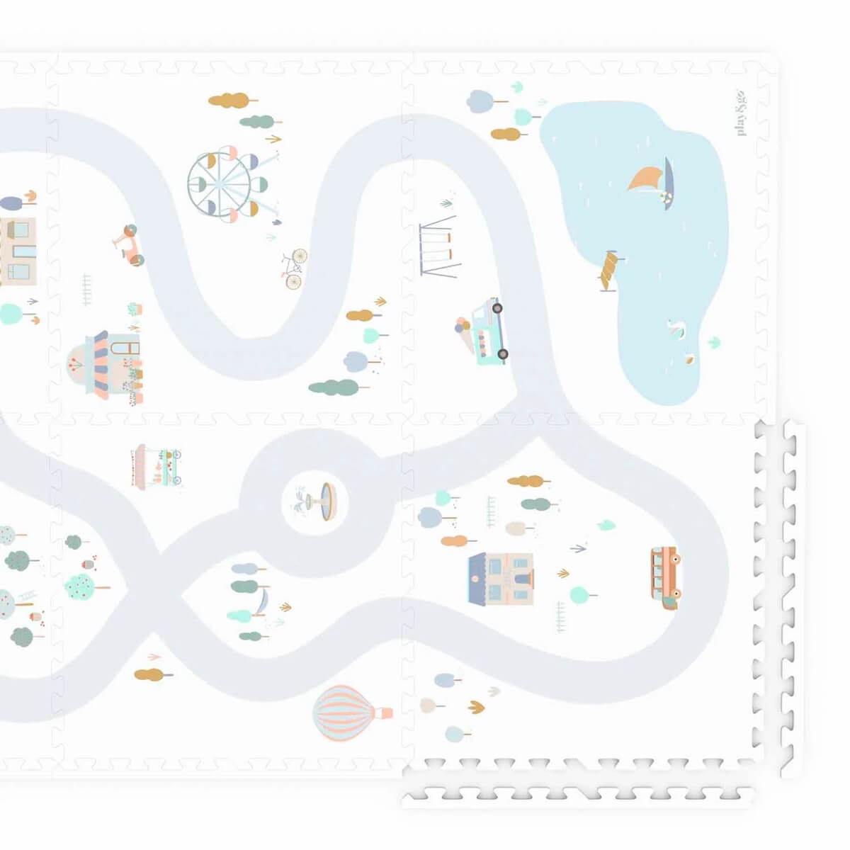 Spielteppich 120x180cm EEVAA VILLAGE Play&go