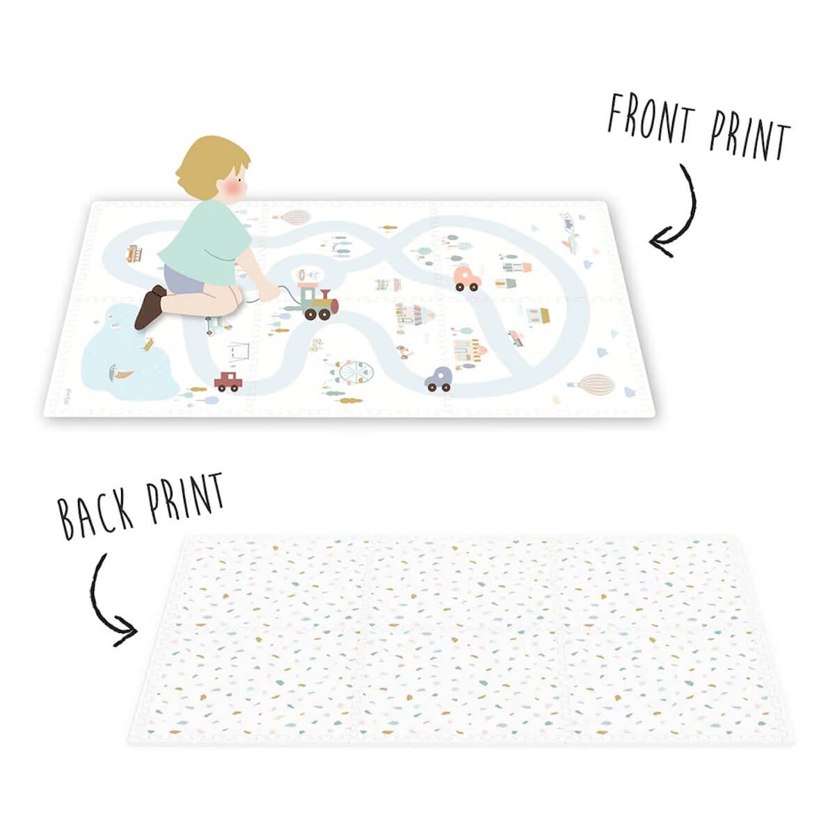 Spielteppich 120x180cm EEVAA VILLAGE Play&go