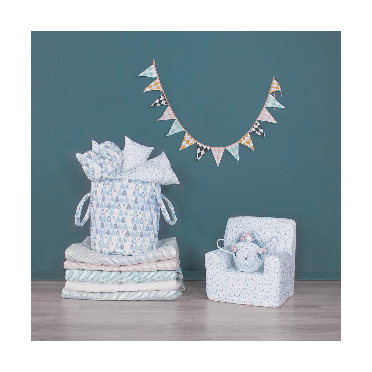 Spielzeugtasche grosse Tropfen Abitare Kids Blau-Grün
