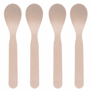 Spoon Set 4 pcs PP-Cellulose Uni powder pink Laessig