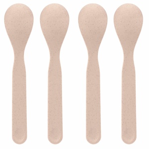 Spoon Set 4 pcs PP-Cellulose Uni powder pink Laessig