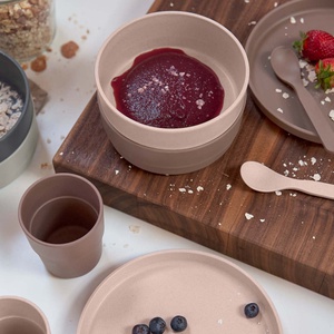 Spoon Set 4 pcs PP-Cellulose Uni powder pink Laessig