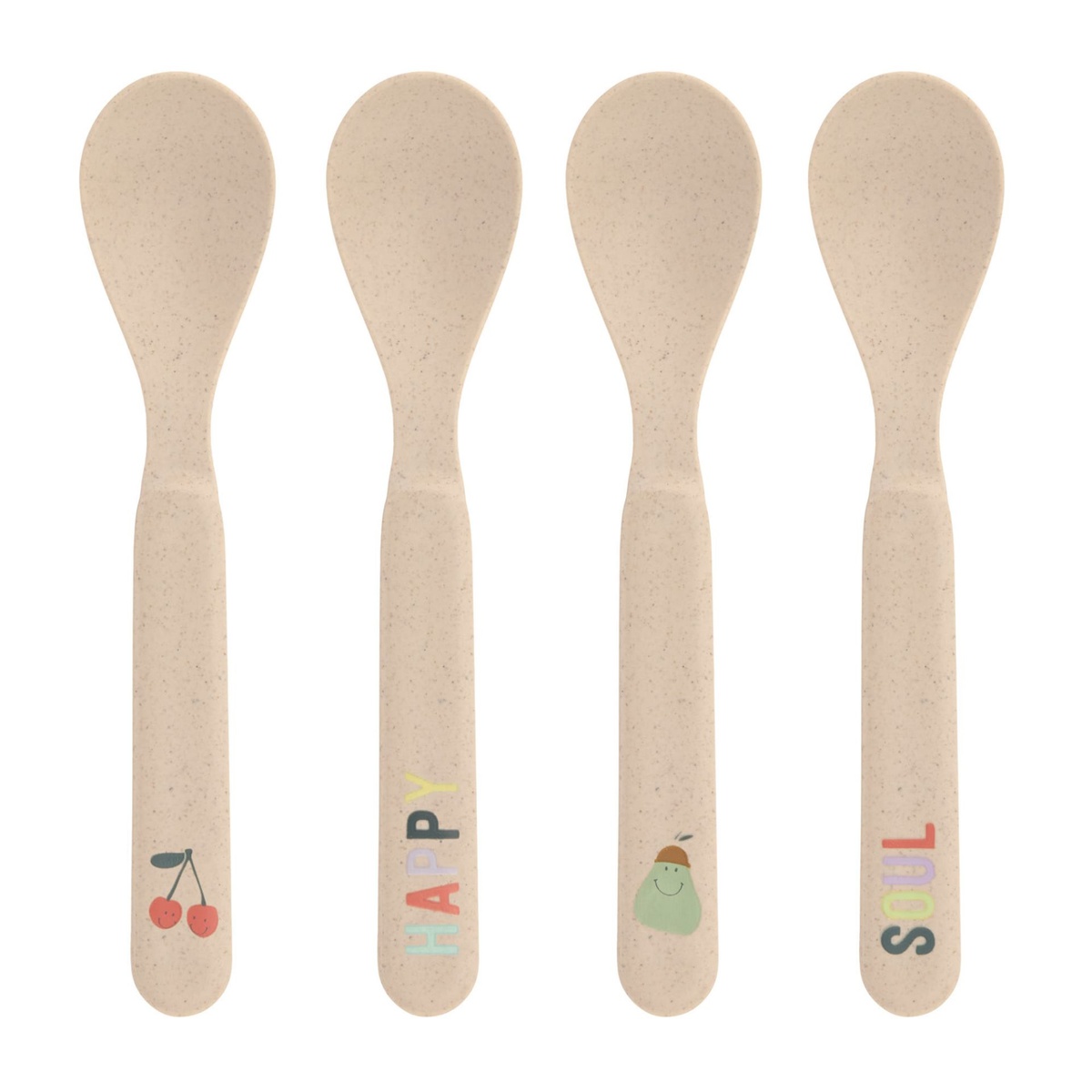 Spoon Set PP/Cellulose Happy Fruits Cherry Laessig