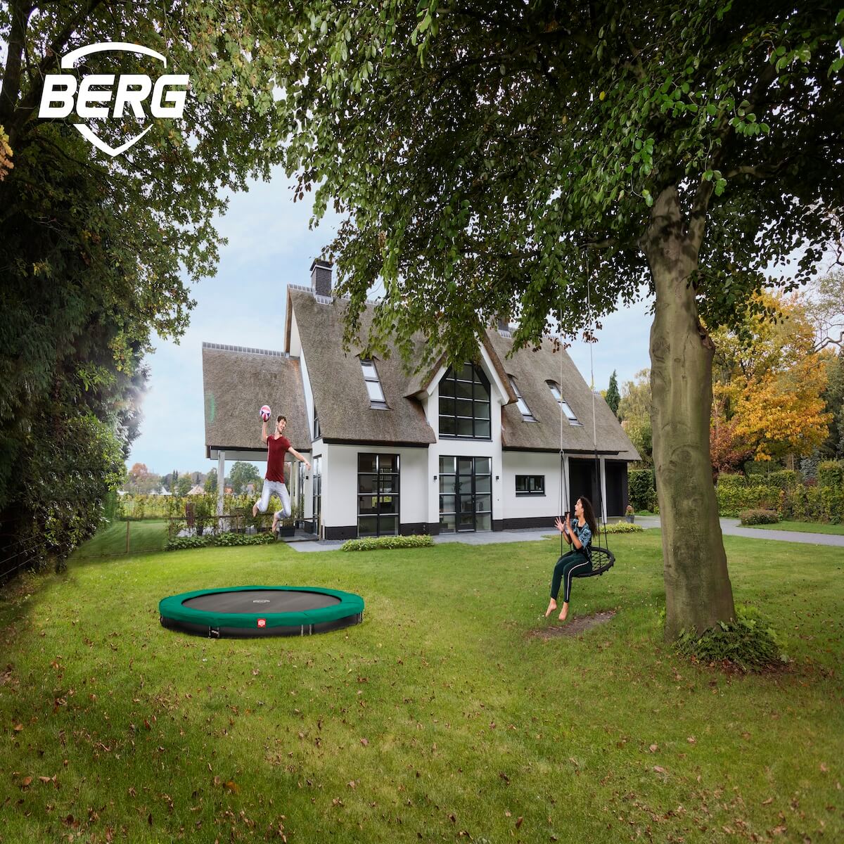 Sport Trampolin BERG Favorit InGround 430 Green