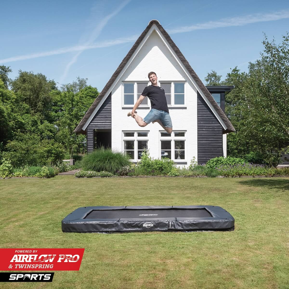 Sport Trampolin BERG Ultim Champion InGround 330 Grau