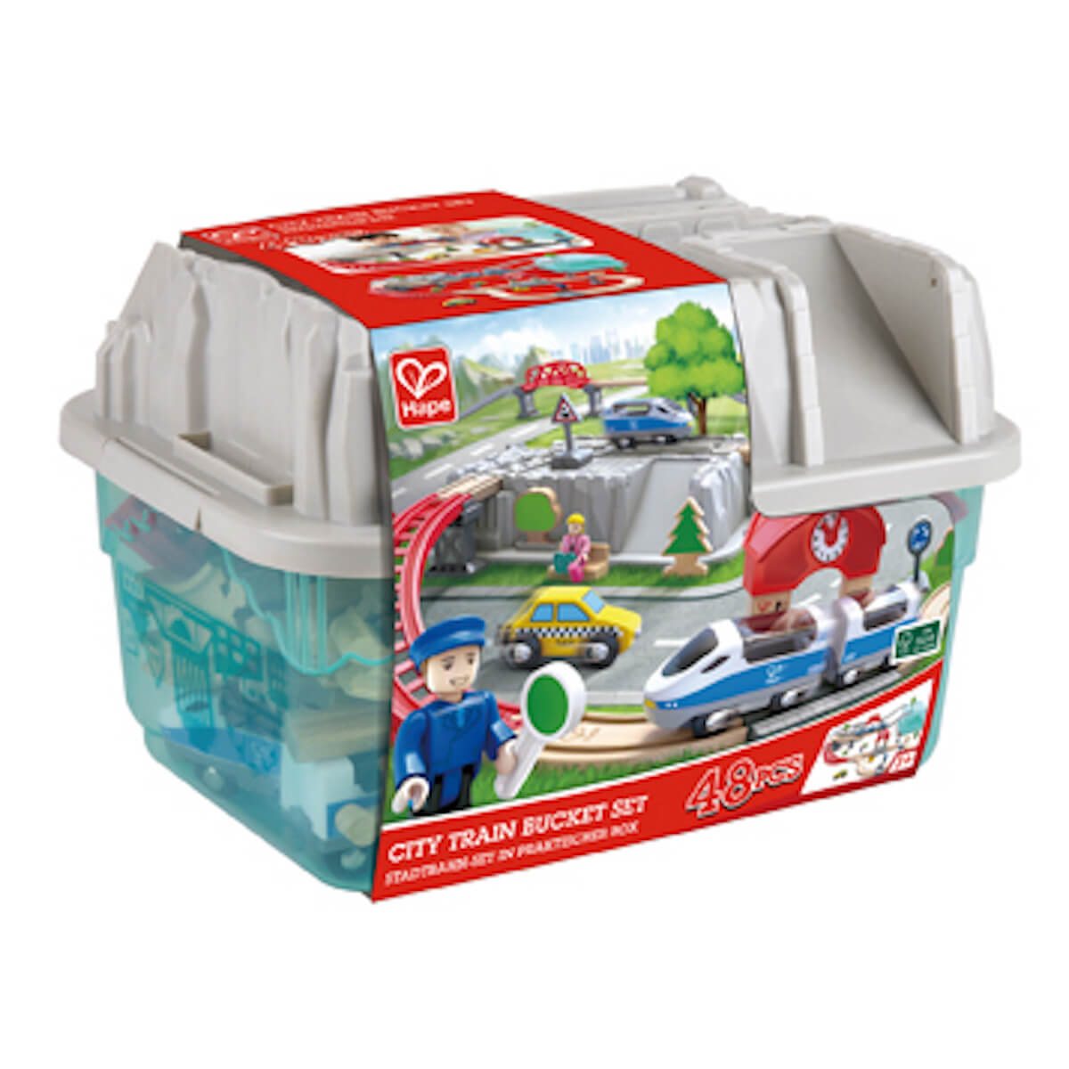Stadtbahn Set in Aufbewahrungsbox Hape
