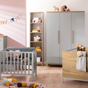 Standregal, 5 offene Fächer BENNE Paidi Eiche Montana Schiefergrau