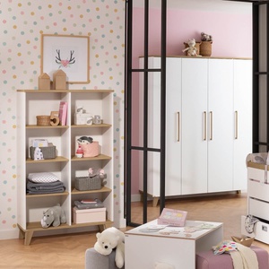 Standregal 8 offene Fächer OSCAR Paidi Eiche Nebraska / weiß