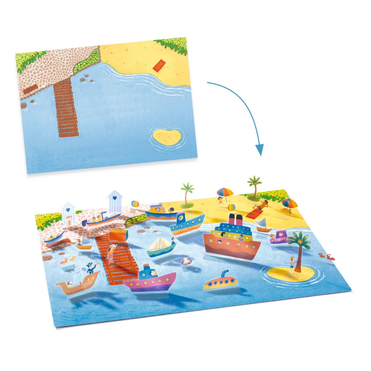 Stickers à relever - Véhicules Djeco