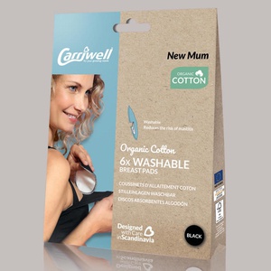 Stilleinlagen Baumwolle Uni Carriwell Schwarz