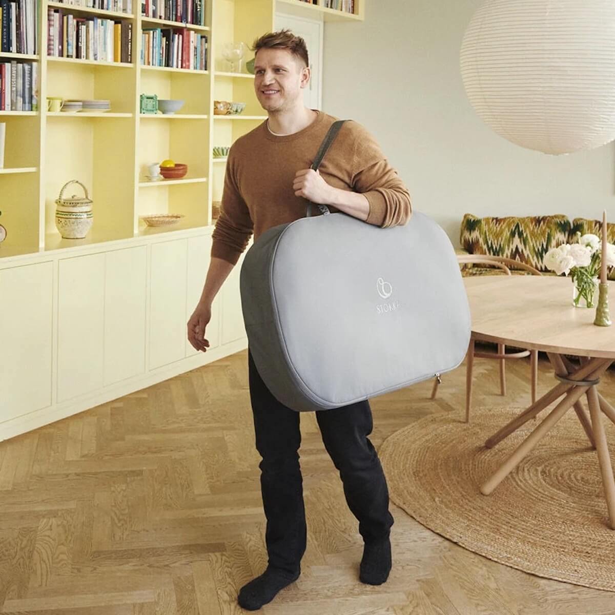 Stubenbett mit Matratze SNOOZI Stokke graphite grey
