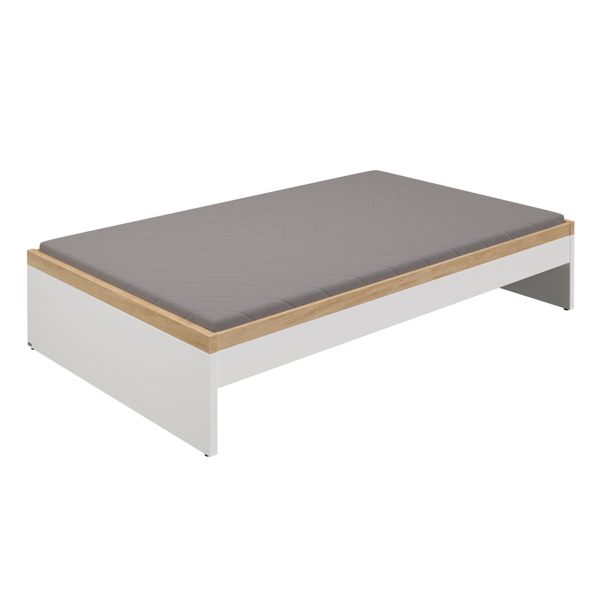 Studioliege 90 x 200 cm, ohne Matratze und ohne Lattenrost OSCAR Paidi Eiche Nebraska / weiß