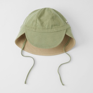 Sun Hat (reversibel) 0-6m Cloby Olive Green Sandy Beach