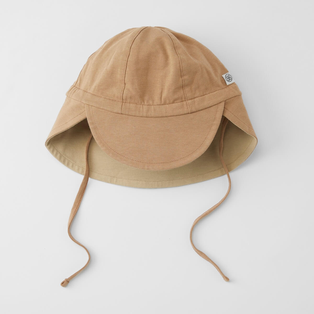 Sun hat (reversibel) 0-6m Cloby Peanut Brown Sandy Beach