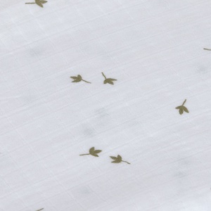 Swaddle & Burp Blanket M 3pcs 60x60cm GOTS Leave olive milky Laessig 