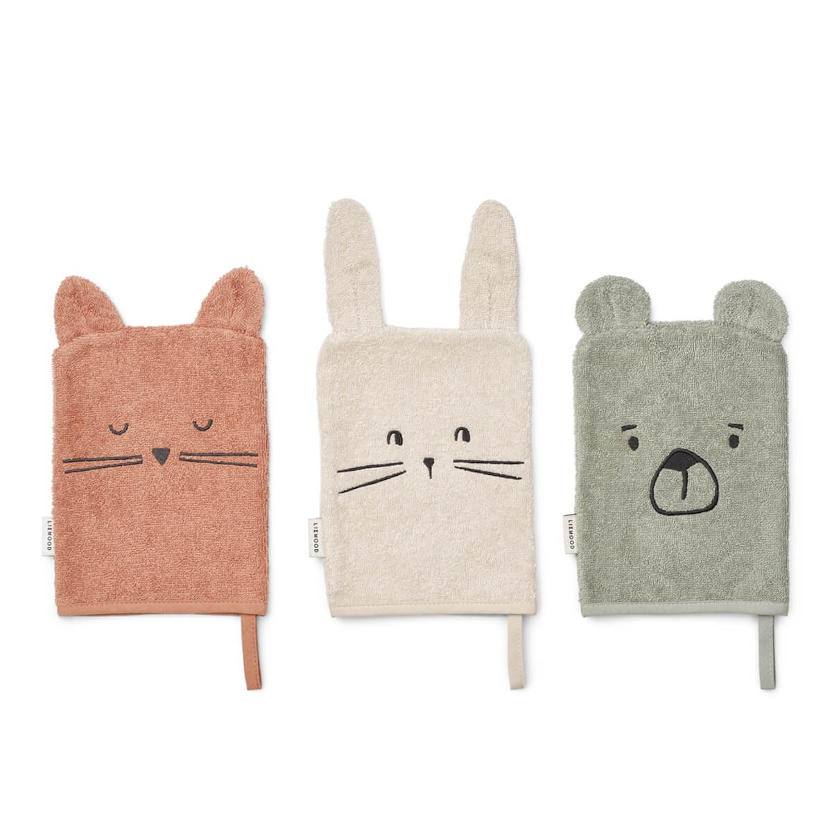 Sylvester Classic Waschlappen 3er-Pack Liewood Taubenblau Mix