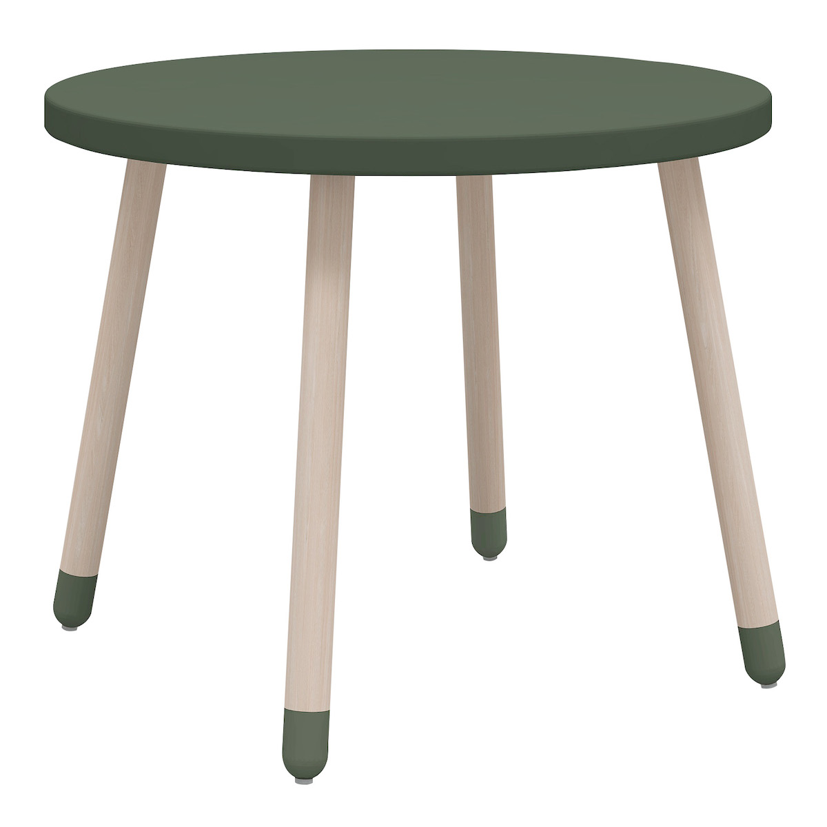 Table DOTS Ø60x47cm Deep green MDF painted top     Ash legs Flexa