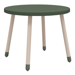 Table DOTS Ø60x47cm Deep green MDF painted top     Ash legs Flexa