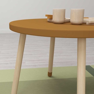 Table DOTS Ø60x47cm  Mustard MDF painted top     Ash legs Flexa