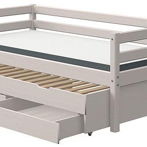 Tagesbett 90x200cm Ausziehbett 2 Schubladen CLASSIC Flexa grey washed