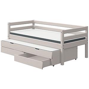 Tagesbett 90x200cm Ausziehbett 2 Schubladen CLASSIC Flexa grey washed