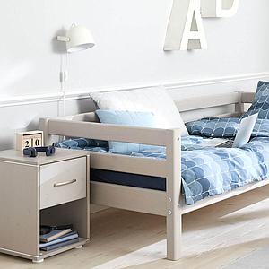 Tagesbett 90x200cm Ausziehbett CLASSIC Flexa grey washed