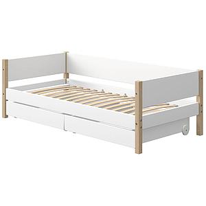 Tagesbett mitwachsend 200x90cm 2 Schubladen NOR Eiche-weiß