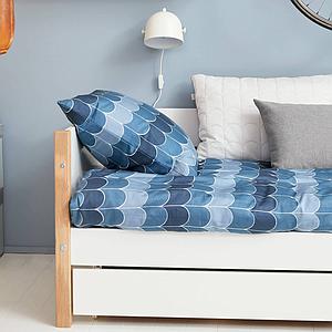 Tagesbett mitwachsend 200x90cm 2 Schubladen NOR Eiche-weiß